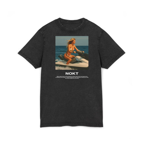 Acid Washed Round Neck Jetski Tee