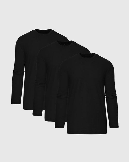 Classic Long Sleeve Crew Neck (3‑Pack)